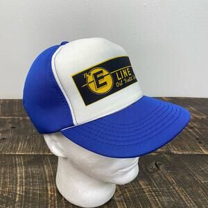 Vintage E-Line Oil Field Service Trucker Hat Snapback Cap Mesh Back OSFA Youngan